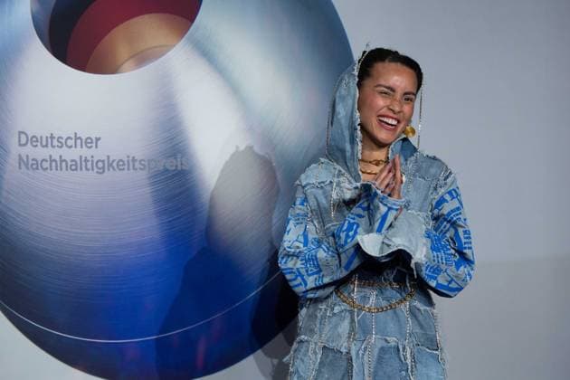Domitilia BARROS, Miss Germany 2022, Roter Teppich, Red Carpet Show, Ankunft, arrival, Verleihung Deutscher Nachhaltigkeitspreis in Duesseldorf am 23.11.2023.