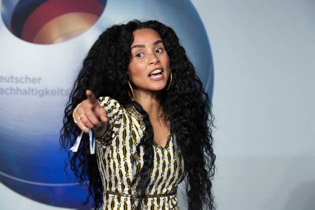 Domitila BARROS, Miss Germany 2022, Roter Teppich, Red Carpet Show, Ankunft, arrival, Verleihung Deutscher Nachhaltigkeitspreis in Duesseldorf am 24.11.2023.