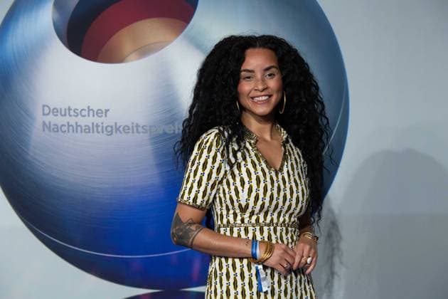 Domitila BARROS, Miss Germany 2022, Roter Teppich, Red Carpet Show, Ankunft, arrival, Verleihung Deutscher Nachhaltigkeitspreis in Duesseldorf am 24.11.2023.