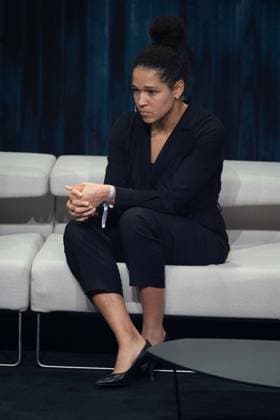 Celia SASIC, ehem. Fussballspielerin, DFB Vizepraesidentin, Verleihung Deutscher Nachhaltigkeitspreis in Duesseldorf am 24.11.2023.