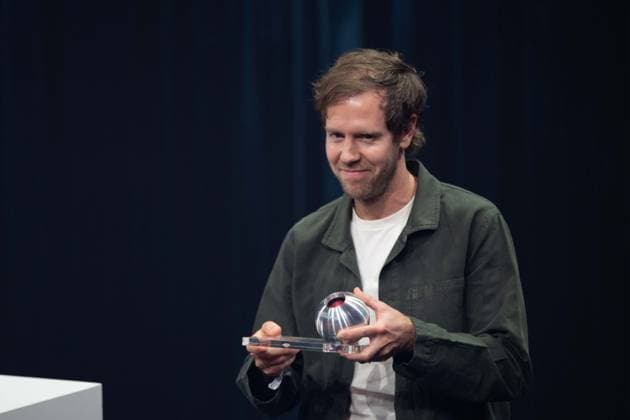 Sebastian VETTEL erhaelt den Deutschen Nachhaltigkeitspreis, Verleihung Deutscher Nachhaltigkeitspreis in Duesseldorf am 24.11.2023.