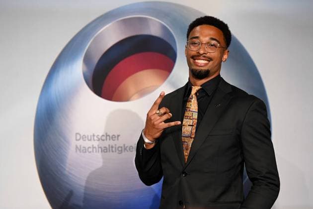 Deutscher Nachhaltigkeitspreis 2023 am 24.11.2023 im Maritim Hotel in Düsseldorf Leo Neugebauer ( Zehnkampf-Shooting-Star )