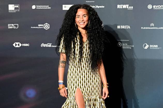 Deutscher Nachhaltigkeitspreis 2023 am 24.11.2023 im Maritim Hotel in Düsseldorf Domitila Barros ( Influencerin )