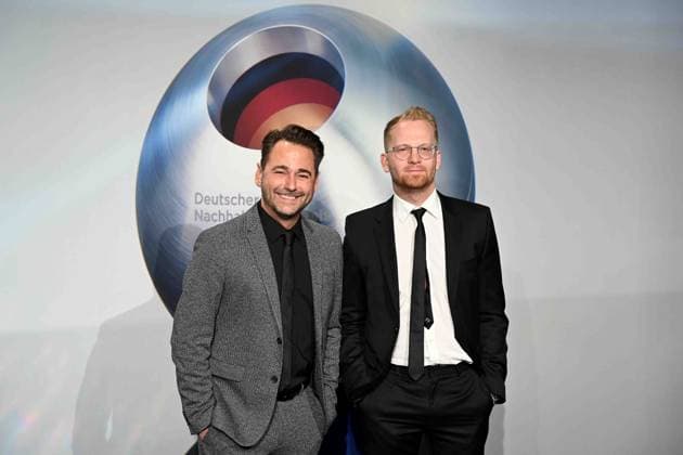 Deutscher Nachhaltigkeitspreis 2023 am 24.11.2023 im Maritim Hotel in Düsseldorf Dennis Wilms und Begleitung