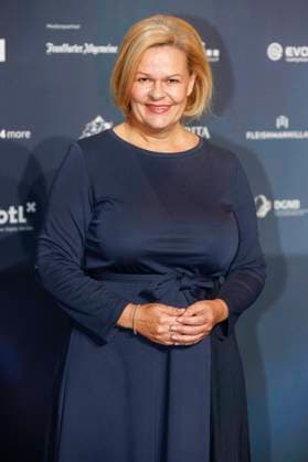Nancy Faeser bei der Verleihung des 16. Deutschen Nachhaltigkeitspreises 2023 im Maritim Hotel. Düsseldorf, 24.11.2023
