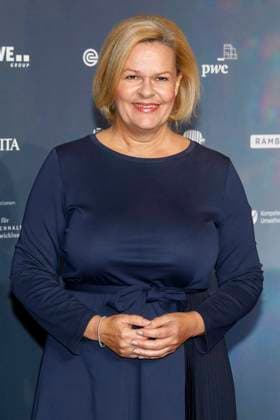 Nancy Faeser bei der Verleihung des 16. Deutschen Nachhaltigkeitspreises 2023 im Maritim Hotel. Düsseldorf, 24.11.2023