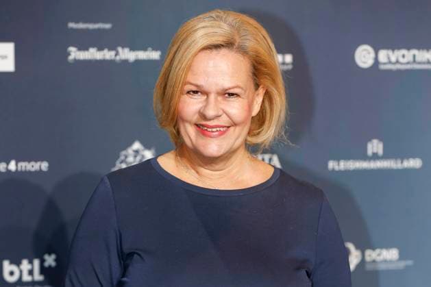 Nancy Faeser bei der Verleihung des 16. Deutschen Nachhaltigkeitspreises 2023 im Maritim Hotel. Düsseldorf, 24.11.2023