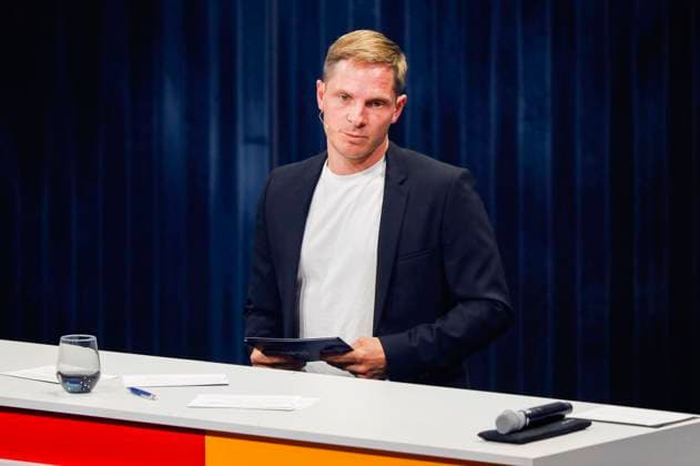 Sebastian Steudtner bei der Verleihung des 16. Deutschen Nachhaltigkeitspreises 2023 im Maritim Hotel. Düsseldorf, 24.11.2023