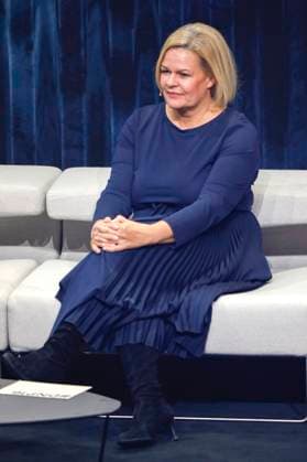 Nancy Faeser bei der Verleihung des 16. Deutschen Nachhaltigkeitspreises 2023 im Maritim Hotel. Düsseldorf, 24.11.2023