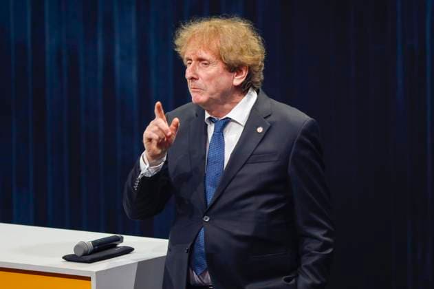 Michael Braungart bei der Verleihung des 16. Deutschen Nachhaltigkeitspreises 2023 im Maritim Hotel. Düsseldorf, 24.11.2023