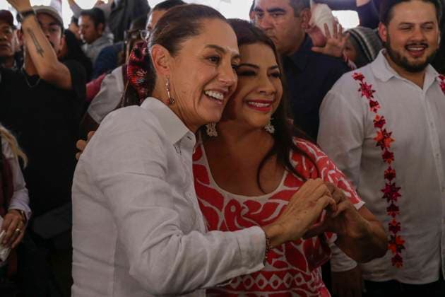 November 26, 2023, Mexico City, Mexico City, Mexico: CLAUDIA SHEINBAUM (sole candidate for the presidential elections) and CLARA BRUGADA (sole candidate for the presidency), during their meeting in the Iztapalapa delegation. Mexico City Mexico - ZUMAs310 20231126_zip_s310_022 Copyright: xLuisxExSalgadox
