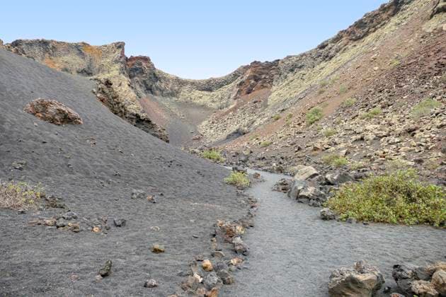 Timanfaya National Park Caldera de los Cuervos at the Timanfaya National Park in Lanzarote, part of the Canary Islands in Spain Copyright: xZoonar.com AchimxPrillx 17262610