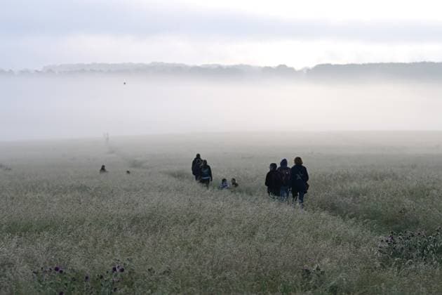 Summer Solstice Stonehenge Revellers including Hippies and Druids return to Stonehenge to celebrate the summer Solstice. Thousands descended on the ancient stones to witness the sunrise on the longest day of the year. The sun rose at 4:49am and the official Solstice officially begins at 3;57pm GMT. English Heritage allow controlled access to the ancient stone circle to allow the celebration that marks the official start of summer. Wiltshire Stonehenge UK Copyright: xMartinxDaltonx Summer_Solstice_210623_MD_385