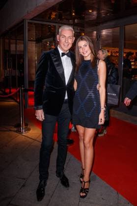 YouTube Music Artist Dinner Award 2023 H. P. Baxxter (Scooter) mit Freundin Sara Bakhsh beim YouTube Music Artist Dinner Award 2023 im Grill Royal am 28.11.2023 in Berlin. Copyright: xEventpressxKochanx