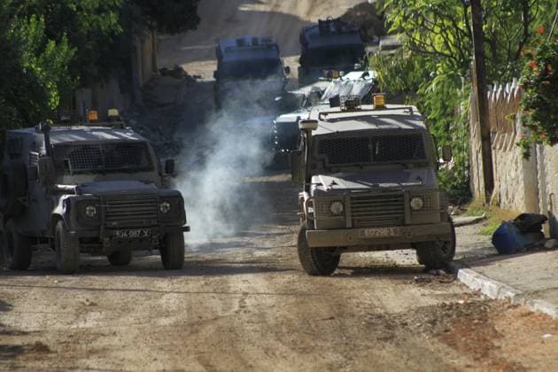 Armored military vehicles enter the Jenin refugee camp as Israeli forces raid into refugee camp in Jenin Armored military vehicles enter the Jenin refugee camp as Israeli forces raid into refugee camp in Jenin, West Bank, on November 29, 2023. Photo by Mohammed Nasser apaimages Jenin West Bank Palestinian Territory 291123_Jenin_MN_00(17) Copyright: xapaimagesxMohammedxNasserx xapaimagesx