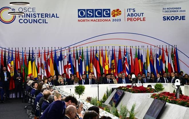 News Themen der Woche KW48 OSCE 30 ministerial council in Skopje, North Macedonia, November 30 2023. IMAGO PETR STOJANOVSKI