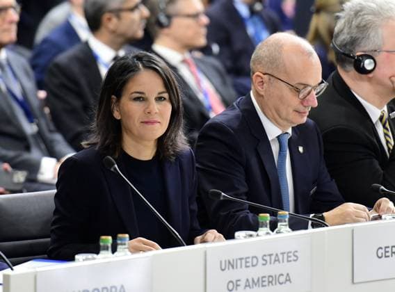 News Themen der Woche KW48 News Bilder des Tages German Minister of Foreign Affairs Annalena Baerbock during OSCE 30 ministerial council in Skopje, North Macedonia, November 30 2023. IMAGO PETR STOJANOVSKI