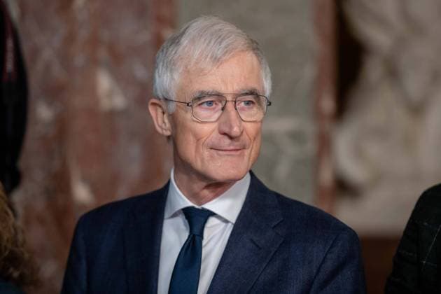 Acting chair of the European Conservative and Reformist Group (ECR) Geert Bourgeois is pictured at a meeting of the Conference of Presidents (COP) on Thursday 30 November 2023, in Brussels. The purpose of the meeting is to exchange views and agree on the main political dossiers to be adopted during the Belgian Presidency of the Council of the European Union.  JONASxROOSENS 81161850