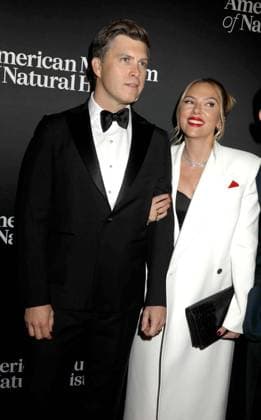 November 30, 2023, New York, New York, USA: COLIN JOST and SCARLETT JOHANSSON seen at the red carpet arrivals for 2023 American Museum of Natural HistoryÃ¢â‚¬â ¢s annual Ã¢â‚¬ËœThe Museum GalaÃ¢â‚¬â ¢ event. New York USA - ZUMAk03_ 20231130_zaf_k03_089 Copyright: xNancyxKaszermanx