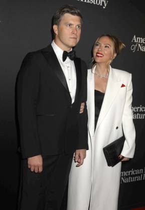 November 30, 2023, New York, New York, USA: COLIN JOST and SCARLETT JOHANSSON seen at the red carpet arrivals for 2023 American Museum of Natural HistoryÃ¢â‚¬â ¢s annual Ã¢â‚¬ËœThe Museum GalaÃ¢â‚¬â ¢ event. New York USA - ZUMAk03_ 20231130_zaf_k03_098 Copyright: xNancyxKaszermanx