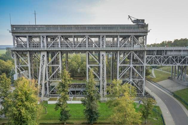 Altes Schiffshebewerk Niederfinow, Brandenburg, Deutschland *** Old Niederfinow boat lift, Brandenburg, Germany