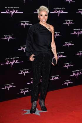 Kelly Holmes bei der Ankunft zum Konzert An Audience with Kylie in der Royal Albert Hall. London, 01.12.2023