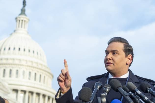 United States Representative George Santos (Republican of New York) press briefing outside of the United States Capitol in Washington, DC Featuring: George Santos Where: Washington, District of Columbia, United States When: 30 Nov 2023 Credit: Rod Lamkey CNP startraksphoto.com **RESTRICTION: NO Daily Mail. NO New York or New Jersey Newspapers or newspapers within a 75 mile radius of New York City.** EDITORIAL USE ONLY. NOT FOR USE BY NEWSPAPERS BASED IN THE UK. Copyright: xRodxLamkeyx-xCNPx 53271442
