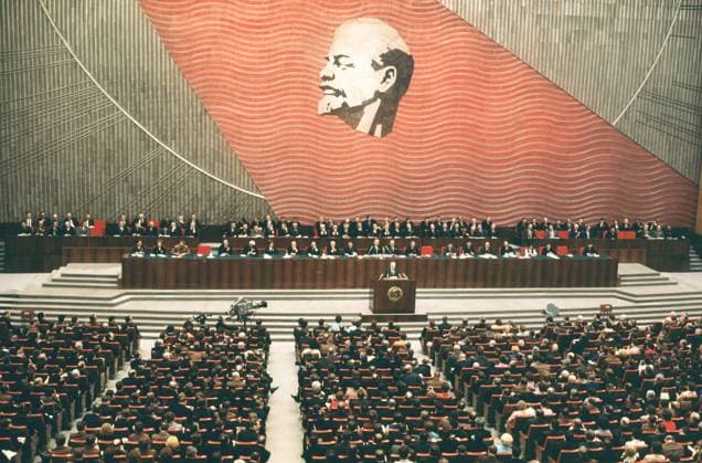 Moscow, USSR. Participants of the session of the 24th Congress of the Communist Party of the Soviet Union attend at the State Kremlin Palace of Congresses. Vasily Yegorov TASS  58999230