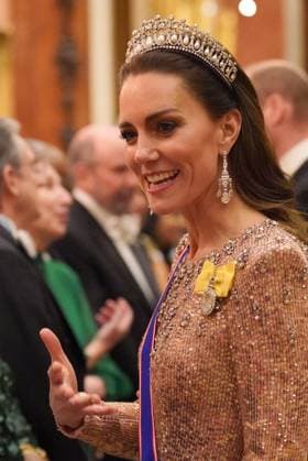 . 05 12 2023. London, United Kingdom. Kate Middleton, the Princess of Wales, at the annual Diplomatic Reception at Buckingham Palace London.  xPoolx xi-Imagesx IIM-24861-0005