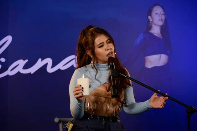 Colombian Singer Juliana Showcase December 5, 2023, Mexico City, Mexico: Colombian singer and songwriter, Juliana Velasquez offered a showcase for her Mexican fans at the Warner Music Mexico Terrace. on December 5, 2023, Mexico City, Mexico. (Photo by Carlos Tischler Eyepix Group) Copyright: xCarlosxTischler xEyepixxGroupx CT_05122023_106609