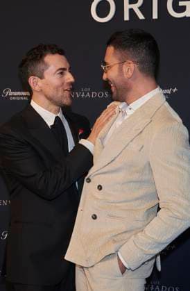 Los Enviados Tv Series Premiere December 5, 2023, Mexico City, Mexico: Miguel Angel Silvestre and Luis Gerardo Mendez attend the blue carpet of ˜Los Enviados™ Tv Series premiere. at Teatro Helenico. on December 5, 2023 in Mexico City, Mexico. ( Photo by Jaime Nogales Eyepix Group) Copyright: xJaimexNogales xEyepixxGroupx JN_05122023_106691