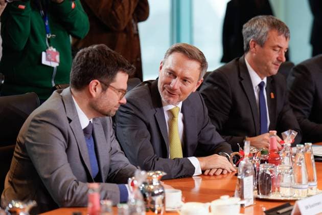 Auftaktbilder, Kabinettssitzung der Bundesregierung Auftaktbilder, Kabinettssitzung der Bundesregierung mit Bundesministern und Staatssekretären, Bundesfinanzminister, Christian Lindner, Bundesjustizminister, Marco Buschmann Berlin Berlin GER