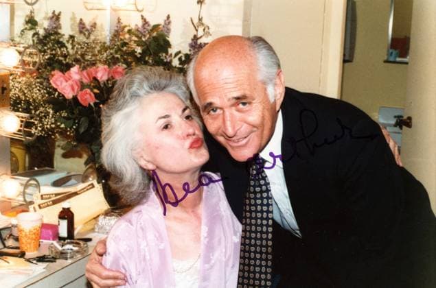 Bea Arthur and Norman Lear Backstage opening Night of The Floating Lightbulb at the Vivian Beaumont Theatre at Lincoln Center in New York City. April 27, 1981 Copyright: xWalterxMcBridex