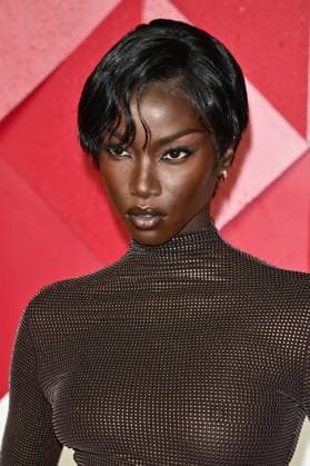 Anok Yai attends The Fashion Awards 2023 Presented by Pandora at the Royal Albert Hall in London. DECEMBER 4th 2023  SLIx23311