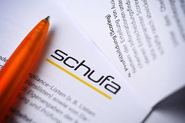 Formular der Schufa *** Schufa form ** NUR FUER REDAKTIONELLE ZWECKE ** EDITORIAL USE ONLY **