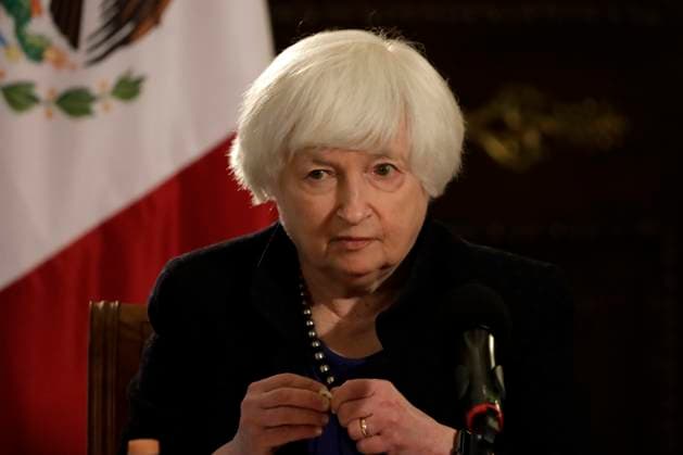 Janet Yellen, Secretary of the Treasury of the United States at a press conference Mexico December 7, 2023, Mexico City, Mexico: United States Treasury Secretary Janet Yellen at a press conference at the National Palace in Mexico City. on December 7, 2023 in Mexico City, Mexico (Photo by Luis Barron Eyepix Group). Copyright: xLuisxBarronx xEyepixxGroupx LB_20231207-_0
