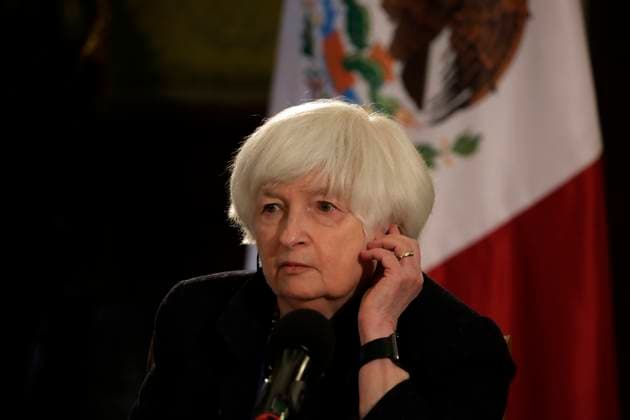 Janet Yellen, Secretary of the Treasury of the United States at a press conference Mexico December 7, 2023, Mexico City, Mexico: United States Treasury Secretary Janet Yellen at a press conference at the National Palace in Mexico City. on December 7, 2023 in Mexico City, Mexico (Photo by Luis Barron Eyepix Group). Copyright: xLuisxBarronx xEyepixxGroupx LB_20231207-_9
