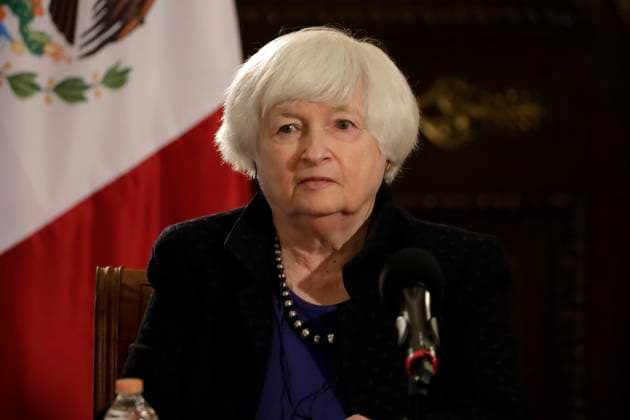 December 7, 2023, Mexico City, Mexico: United States Treasury Secretary Janet Yellen at a press conference at the National Palace in Mexico City. on December 7, 2023 in Mexico City, Mexico Mexico City Mexico - ZUMAe321 20231207_zia_e321_010 Copyright: xLuisxBarronx