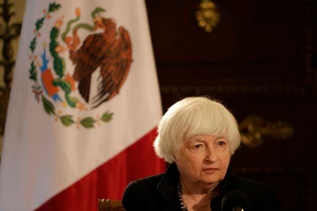 December 7, 2023, Mexico City, Mexico: United States Treasury Secretary Janet Yellen at a press conference at the National Palace in Mexico City. on December 7, 2023 in Mexico City, Mexico Mexico City Mexico - ZUMAe321 20231207_zia_e321_011 Copyright: xLuisxBarronx