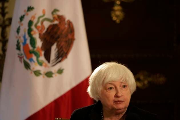 December 7, 2023, Mexico City, Mexico: United States Treasury Secretary Janet Yellen at a press conference at the National Palace in Mexico City. on December 7, 2023 in Mexico City, Mexico Mexico City Mexico - ZUMAe321 20231207_zia_e321_014 Copyright: xLuisxBarronx