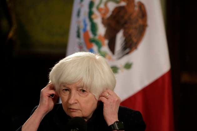 December 7, 2023, Mexico City, Mexico: United States Treasury Secretary Janet Yellen at a press conference at the National Palace in Mexico City. on December 7, 2023 in Mexico City, Mexico Mexico City Mexico - ZUMAe321 20231207_zia_e321_016 Copyright: xLuisxBarronx