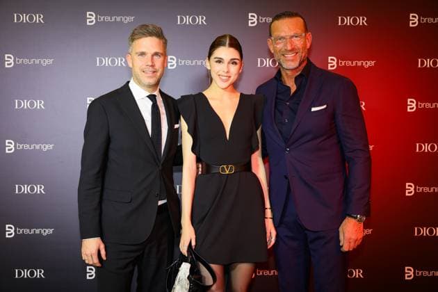 Entertainment Themen der Woche KW49 DIOR x Breuninger Christmas Pop up Store mit den GF David Zimmermann und Andreas Rebbelmund Breuninger Düsseldorf und TOP-Model Vivienne Oesch aus Zürich Düsseldorf Breuninger NRW Deutschland *** DIOR x Breuninger Christmas Pop up Store with the GF David Zimmermann and Andreas Rebbelmund Breuninger Düsseldorf and TOP Model Vivienne Oesch from Zurich Düsseldorf Breuninger NRW Germany