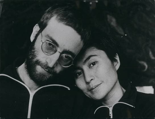 Dec. 12, 1980 - John Lennon shot dead: Formern Beatle John Lennon was shot five times at his apartment in New York city last night and was dead on arrival at hospital. Photo shows John Lennon with his wife Yoko Ono pictured in 1970. This was the first time the Ex-Beatle had been photographed with short hair since his hippy days The picture was taken by Anthony cox, former husband of Yoko - ZUMAk09_ 19801212_baf_k09_013 Copyright: xKeystonexPressxAgencyx