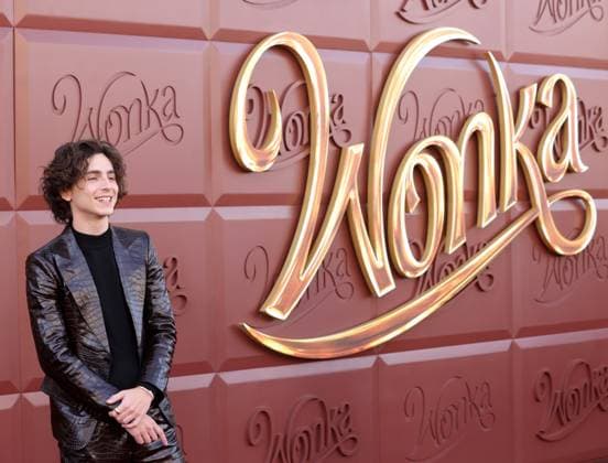 Bilder des Jahres 2023, Entertainment 12 Dezember News Bilder des Tages Cast member Timothée Chalamet attends the premiere of the motion picture musical comedy Wonka at the Village Theatre in the Westwood section of Los Angeles on Sunday, December 10, 2023. Storyline: With dreams of opening a shop in a city renowned for its chocolate, a young and poor Willy Wonka discovers that the industry is run by a cartel of greedy chocolatiers.  LAP2023121009 GREGxGRUDT