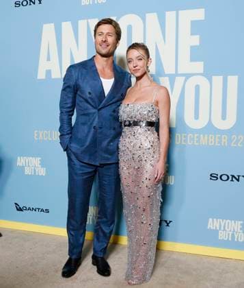 Sydney Sweeney and Glen Powell arrive on the red carpet at the Columbia Pictures Anyone But You New York Premiere at AMC Lincoln Square Theater on Monday, December 11, 2023 in New York City.  NYP20231211118 JohnxAngelillo