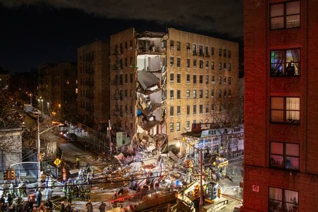 Bilder des Jahres 2023, News 12 Dezember News Themen der Woche KW50 NEW YORK, NY - DECEMBER 11: A view of the site of a partially collapsed residential building on December 11, 2023 in New York City. Part of a seven-story residential building in the Bronx collapsed on the afternoon of December 11.  Copyright: xChinaxNewsxServicex 111469197399