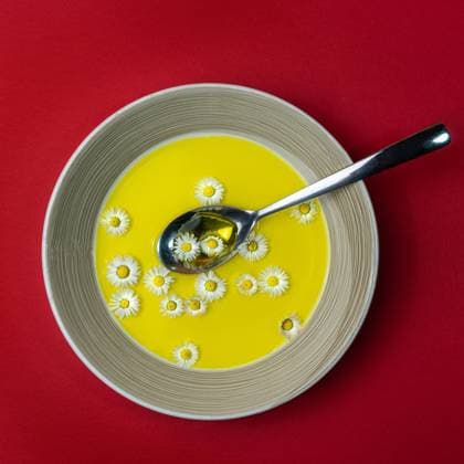 Daisies soup The spring soup with daisies on the plate Copyright: xZoonar.com sergioxdellexvedovex 15672914