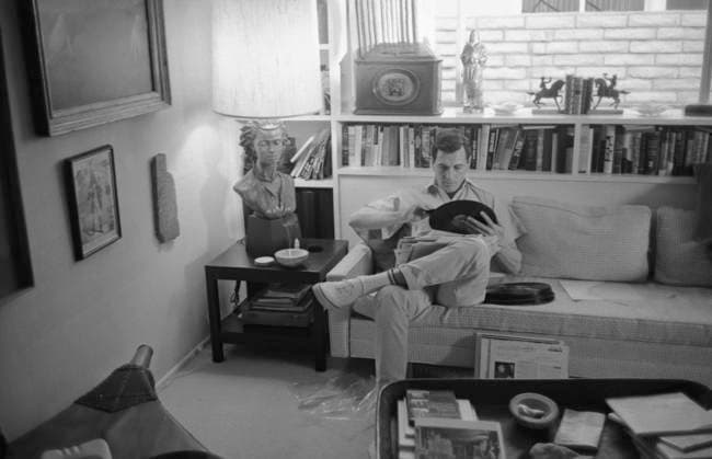 Rock Hudson at Home Actor Rock Hudson with records at his house Los Angeles, CA USA  Copyright: xLeoxFuchsx 0731 Rock Hudson AT HOME 2 PORTRAIT