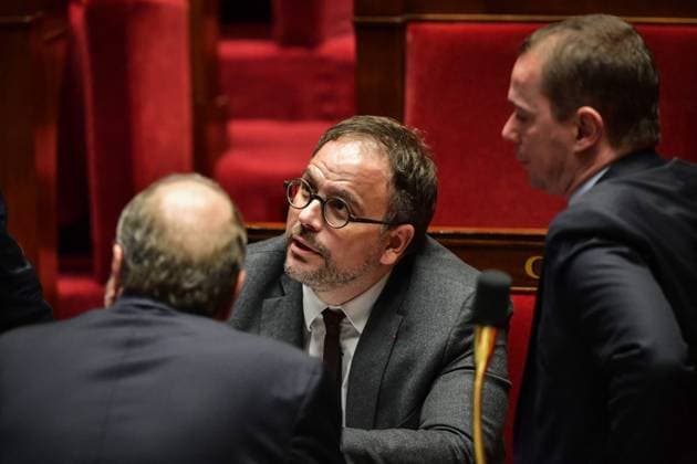 Questions To The Government At The National Assembly - Paris French Health Minister Aurelien Rousseau (C) looks on during a session of questions to the government at the National Assembly in Paris on December 13, 2023. Photo by Firas Abdullah ABACAPRESS.COM Paris Ile-de-France France  Copyright: xAbdullahxFiras ABACAx