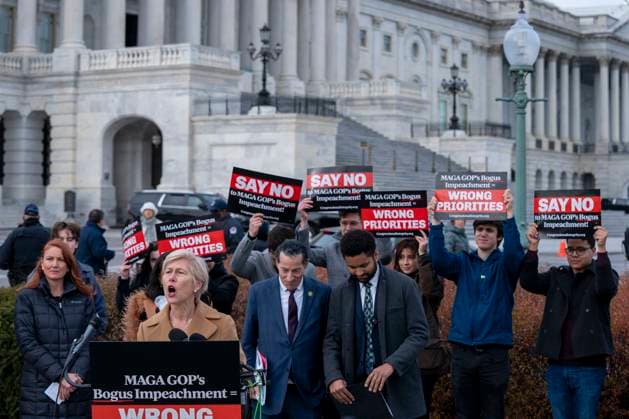 Rep. Deborah Ross, D-NC, speaks during a press conference ahead of a House vote to initiate the impeachment inquiry against President Joe Biden at the U.S. Capitol in Washington, DC on Wednesday, December 13, 2023.  WAP20231213382 BONNIExCASH